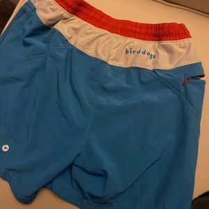 Birddogs Lined Athletic Shorts Boom for your Boomstick Orange/White/Blue